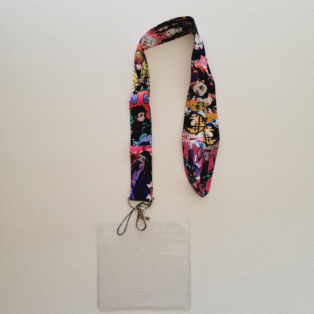 Demon Slayer Kimetsu no Yaiba Characters Purple Lanyard & Vaccine Card Holder